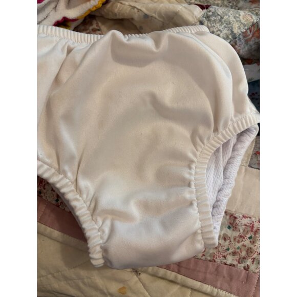 Set Of 3 Baby Swim Diapers 12 Months Play & Pool Swimmers UPF 50+ White Yellow - Picture 5 of 9